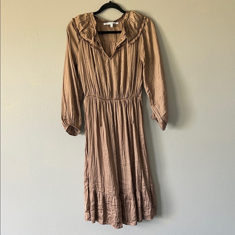 Collective Concepts Tan Long Sleeve Dress